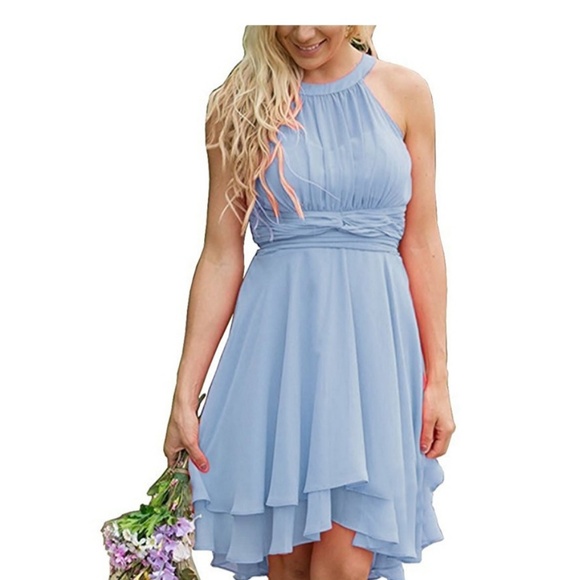 blue beach bridesmaid dresses